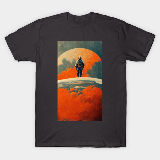 On Top of the World Retro Sci fi Design T-Shirt by JoshWhiteArt